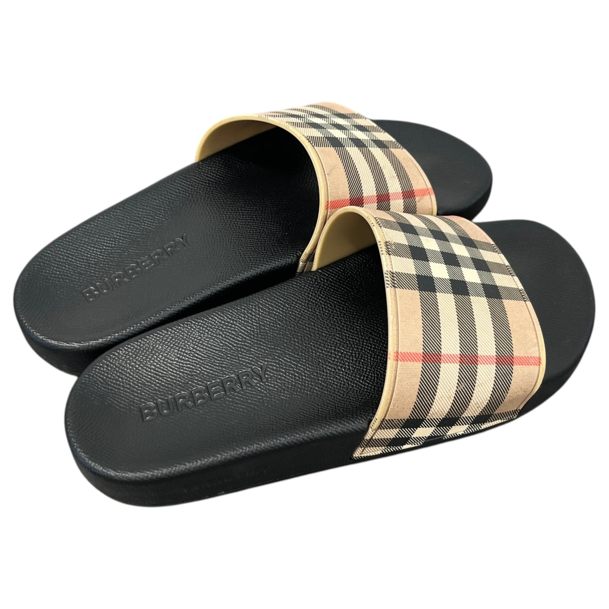 Women's Checkered Slides Black Size UK 4 / EU 37 - Photo 8