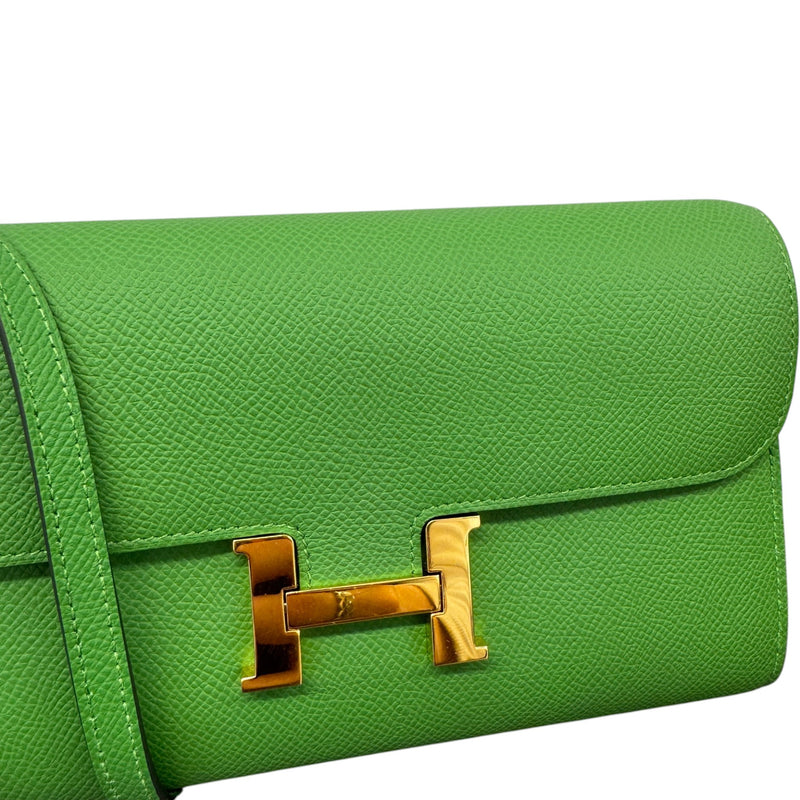 Women's Constance Long To Go Wallet Epsom Crossbody Bag Green