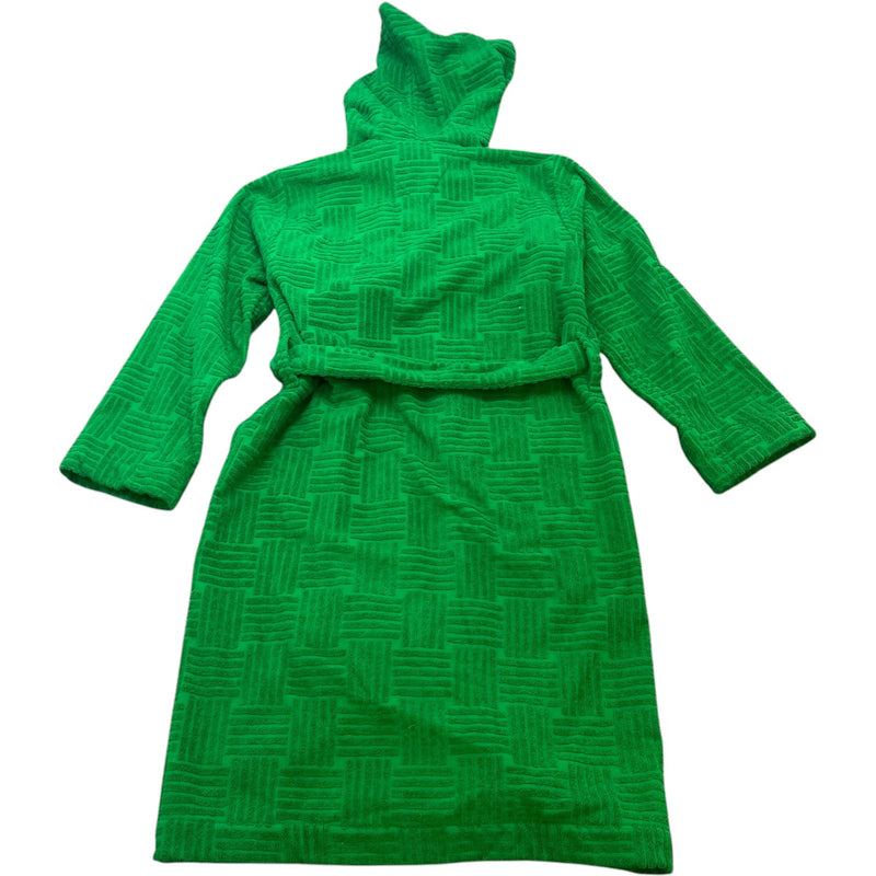 Women's Intreccio Towelling Bath Robe Green Size S