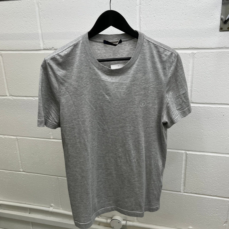 Men's Embroidered Logo T-Shirt Grey Size S
