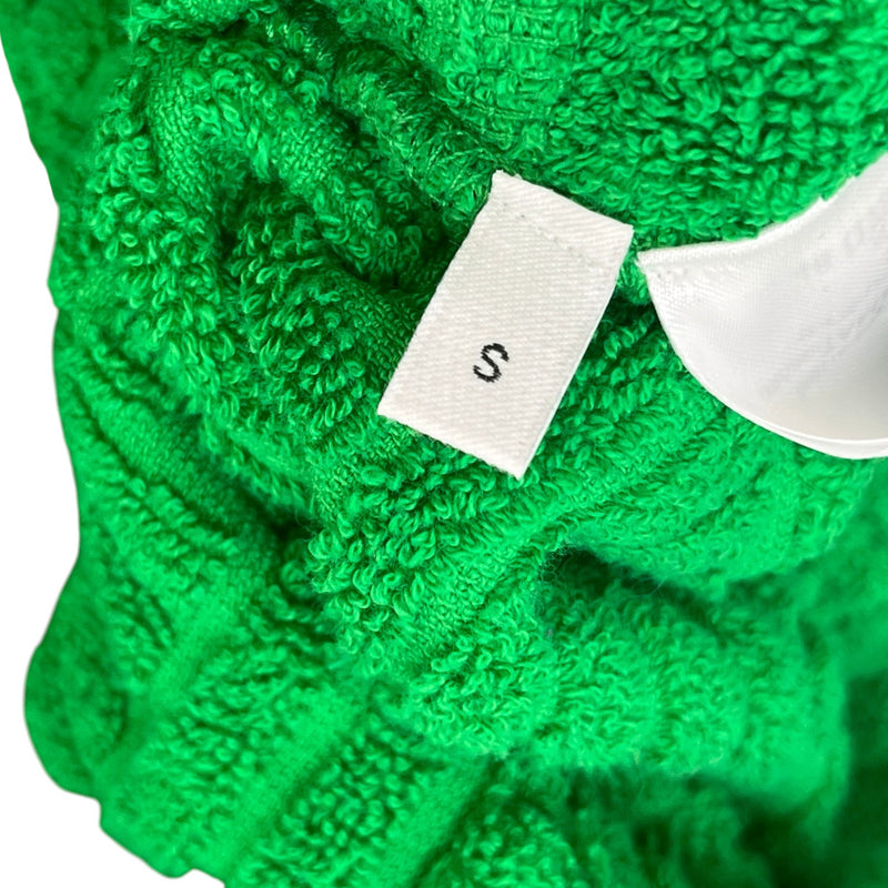 Women's Intreccio Towelling Bath Robe Green Size S