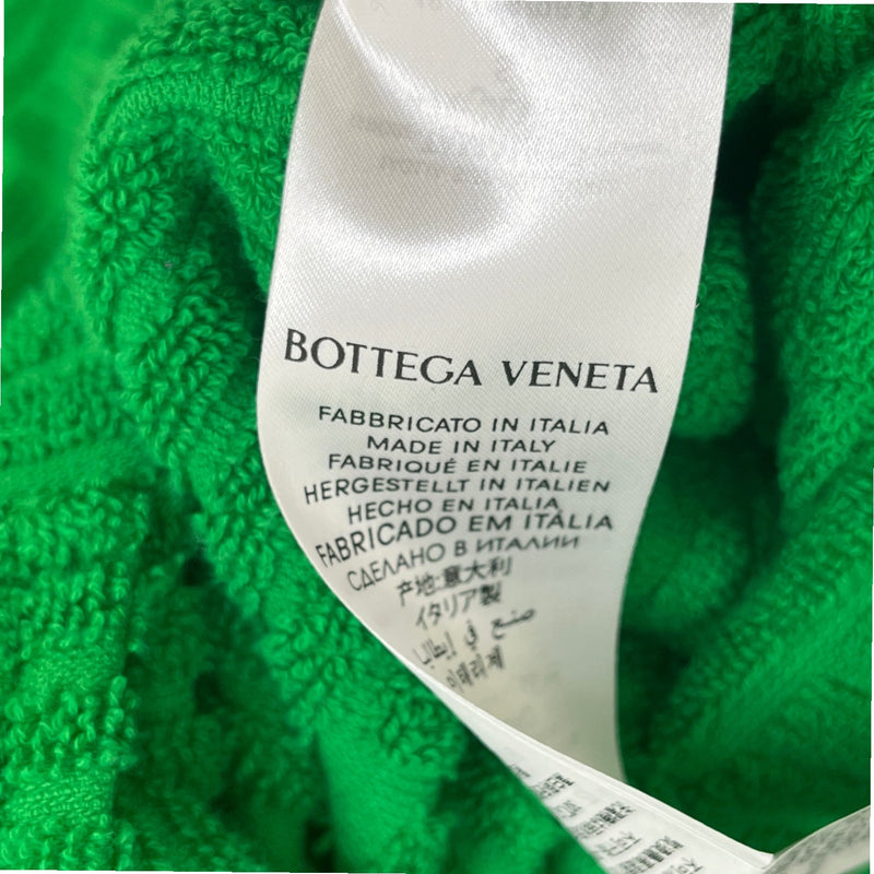 Women's Intreccio Towelling Bath Robe Green Size S