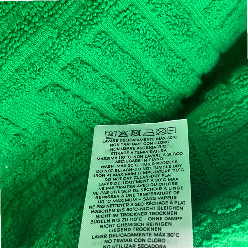 Women's Intreccio Towelling Bath Robe Green Size S