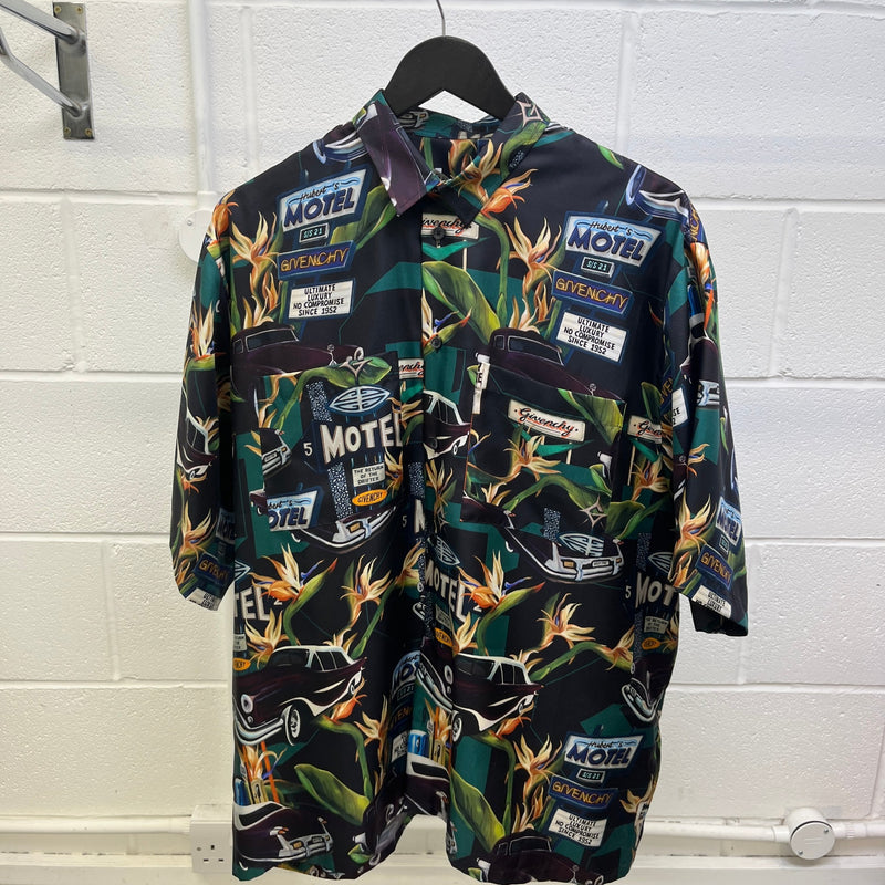 Men's Paradise Motel Short Sleeve Shirt Black Size M