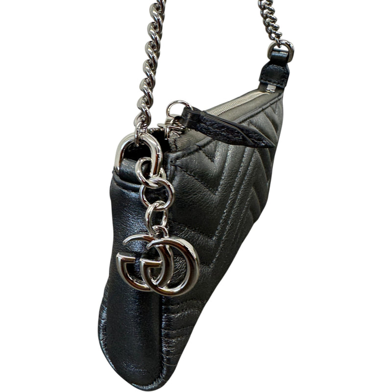 Women's GG Marmont Small Shoulder Handbag Grey