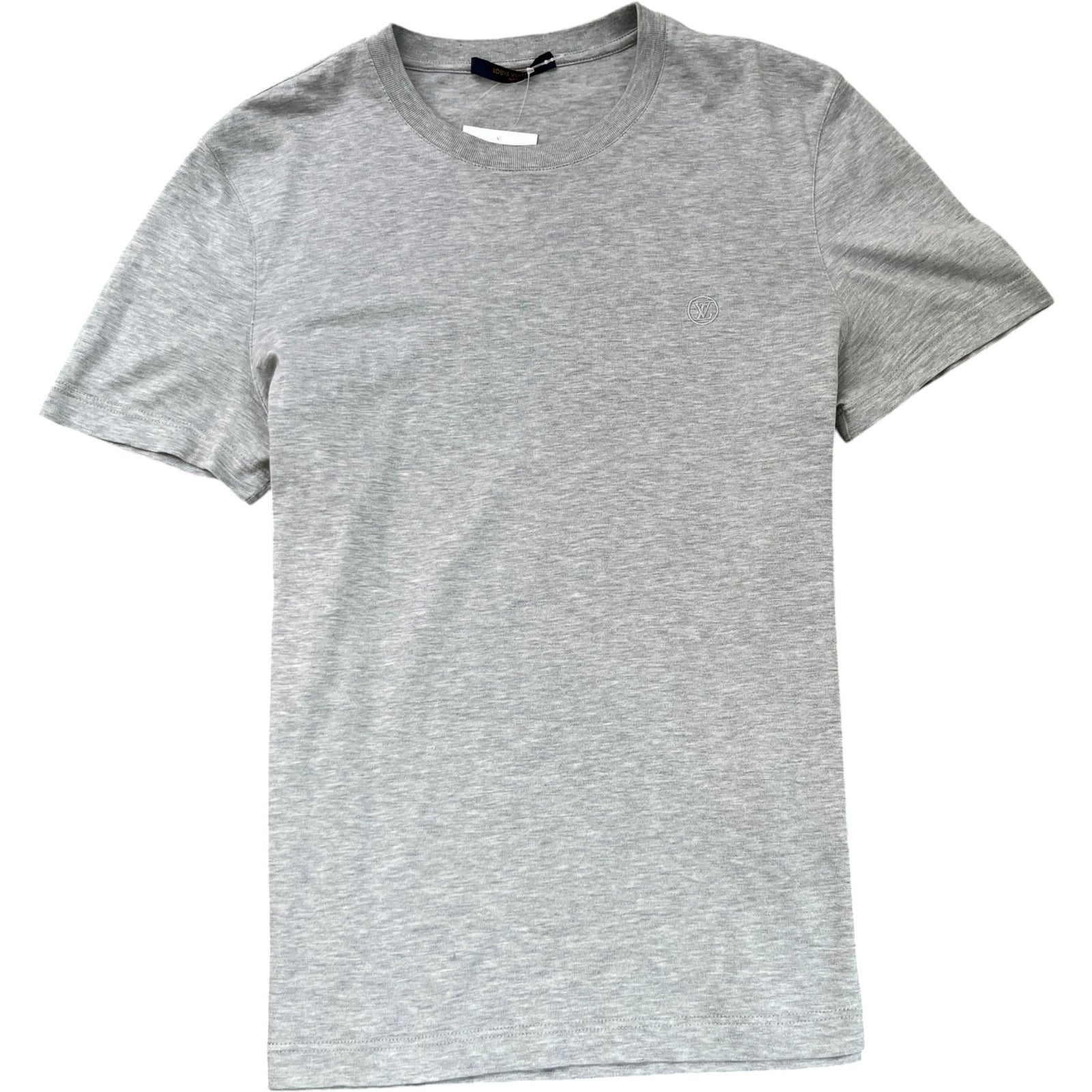 Men's Embroidered Logo T-Shirt Grey Size S - Photo 1