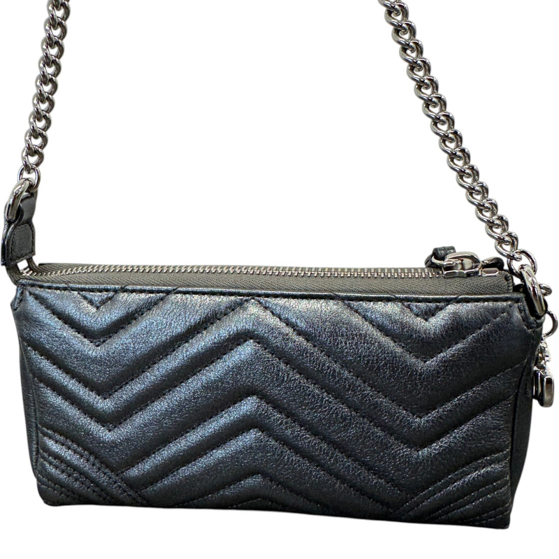 Women's GG Marmont Small Shoulder Handbag Grey