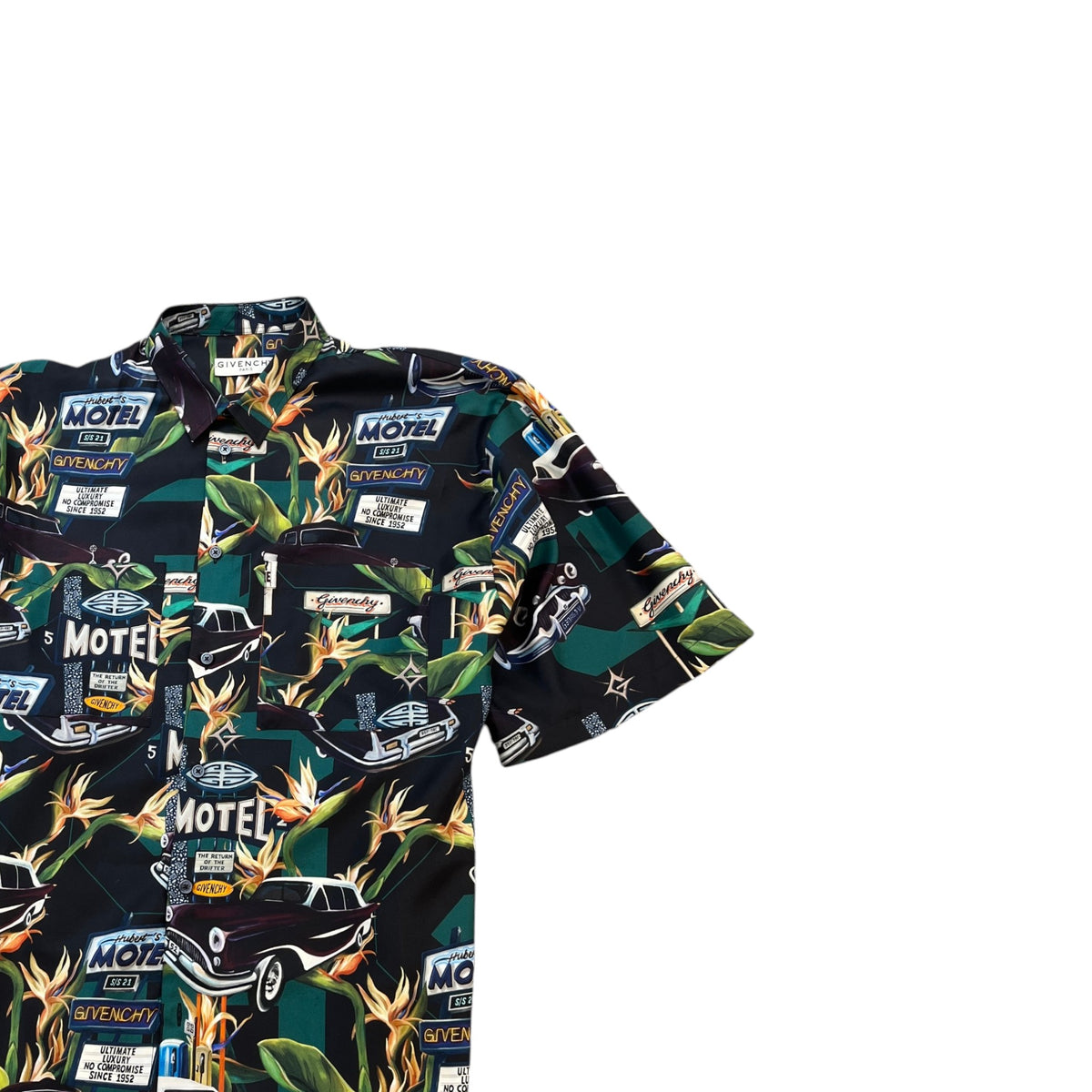 Men's Paradise Motel Short Sleeve Shirt Black Size M - Photo 3