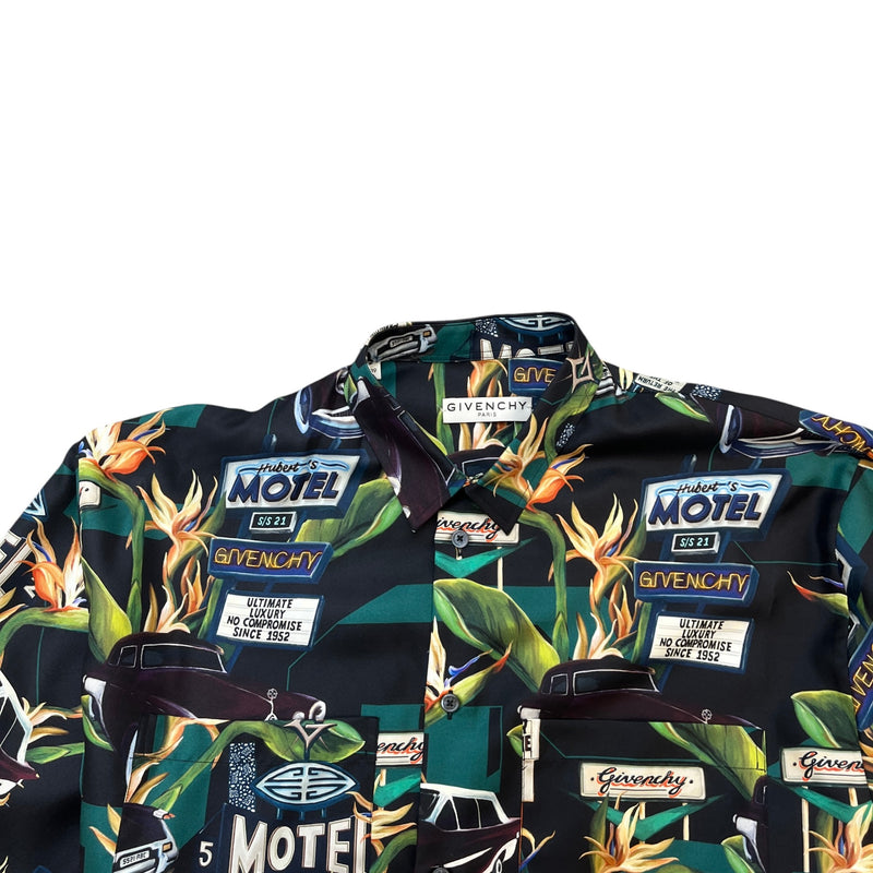 Men's Paradise Motel Short Sleeve Shirt Black Size M
