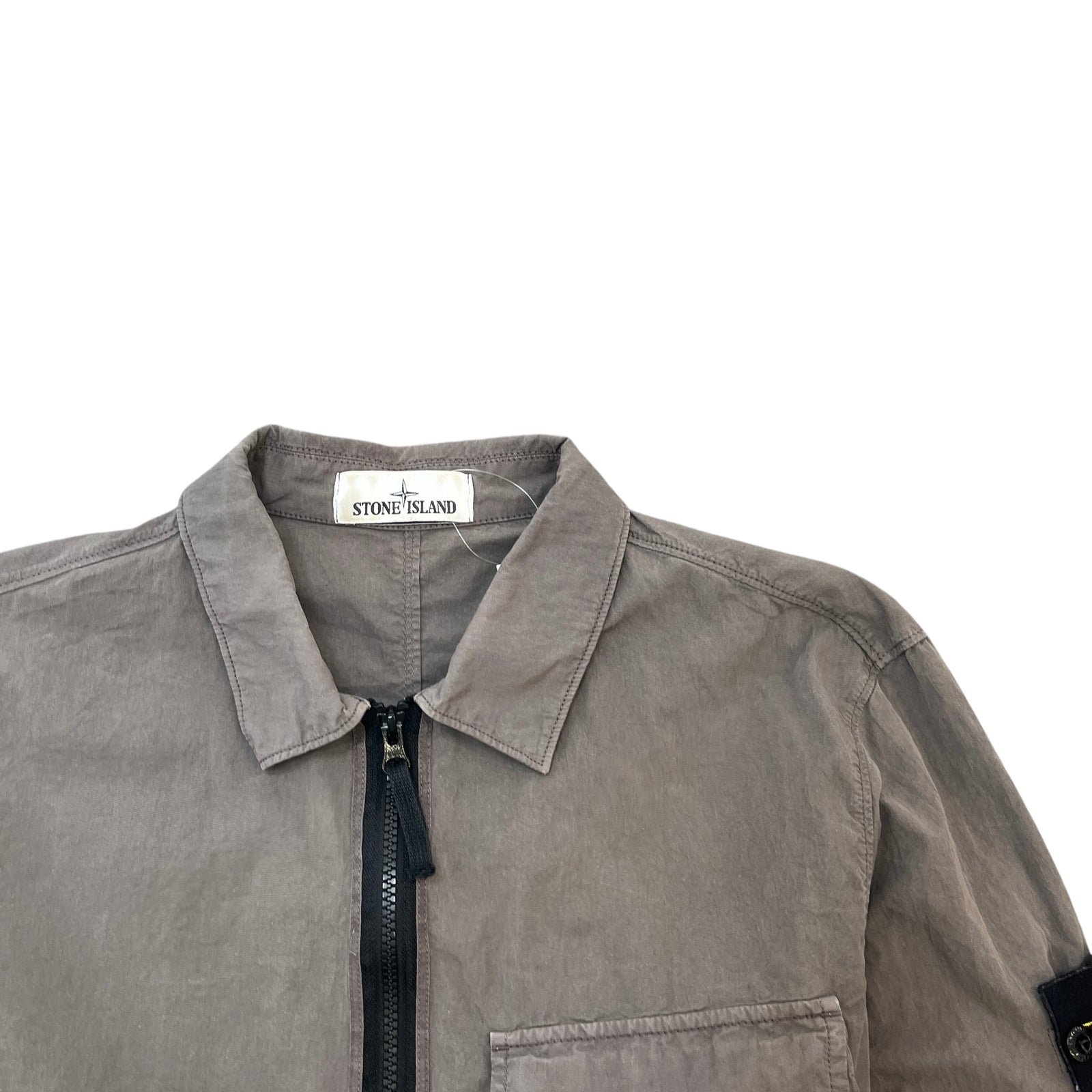 Men's Applique Logo Jacket Grey Size L - Photo 5