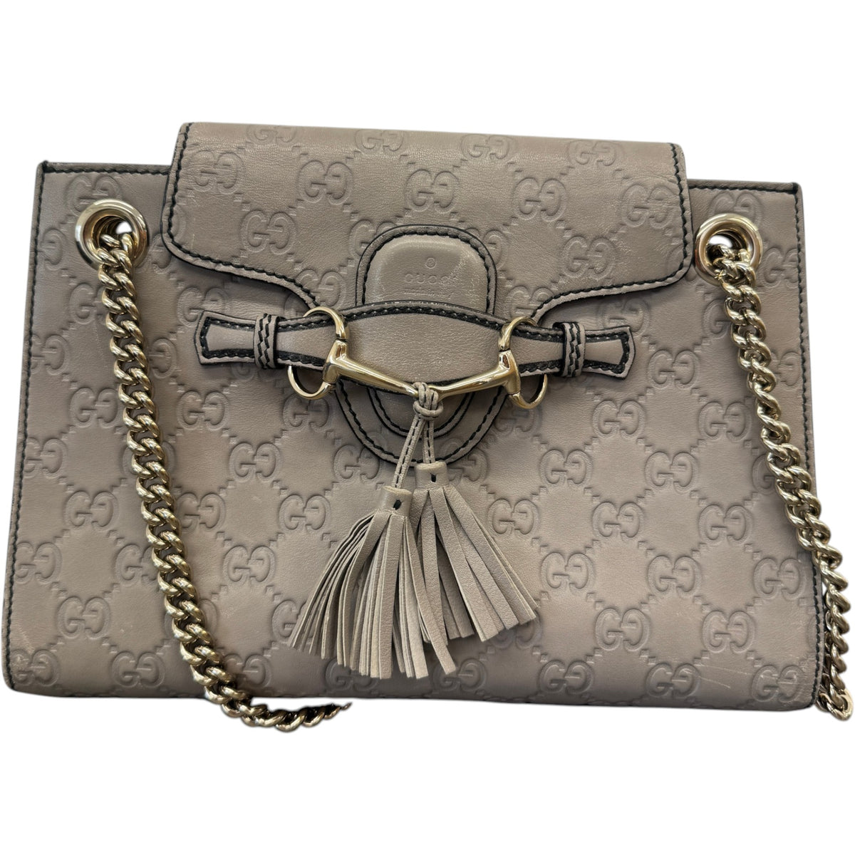 Women's Guccissima Emily Shoulder Handbag Grey - Photo 1
