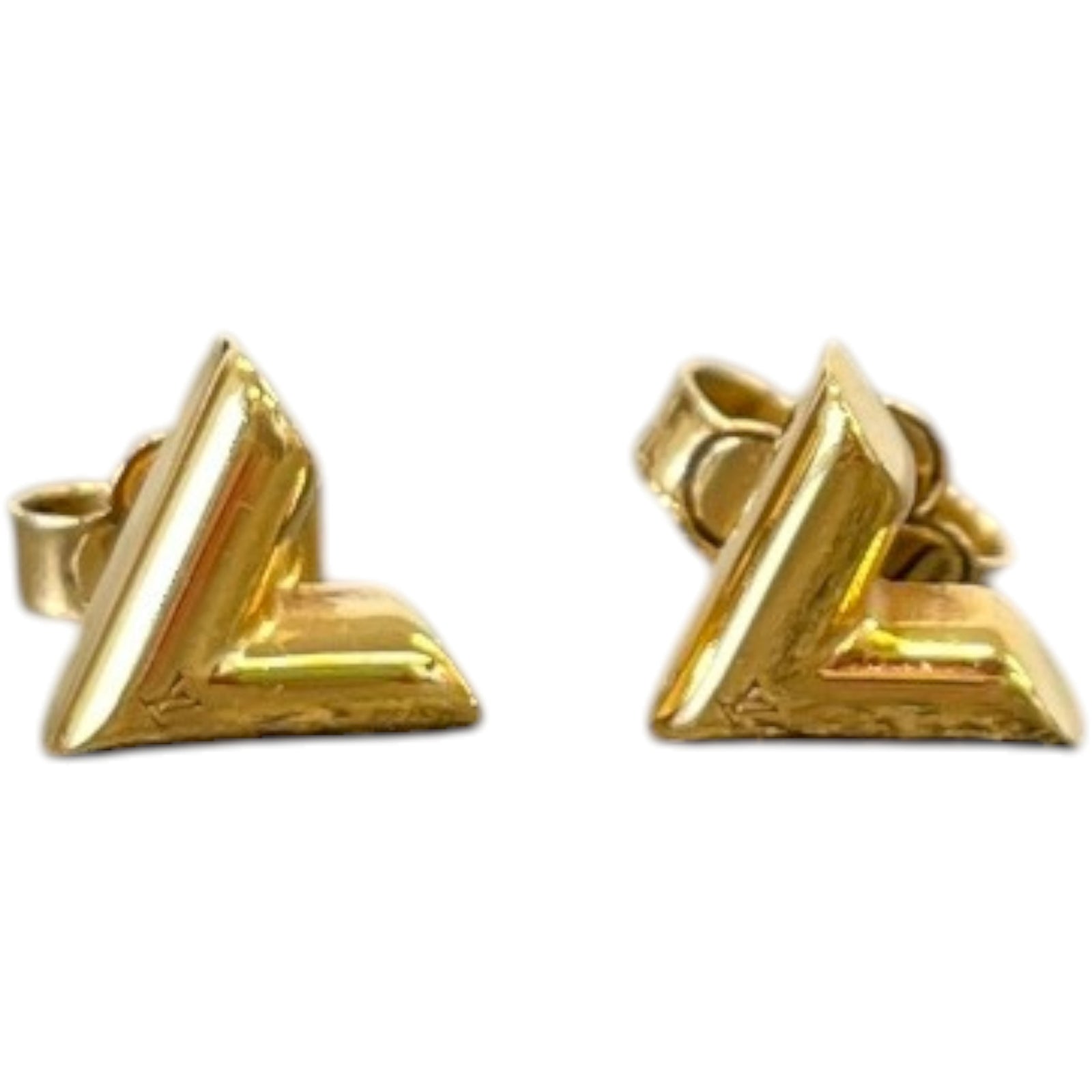 Women's Essential V Stud Earrings Gold - Photo 1