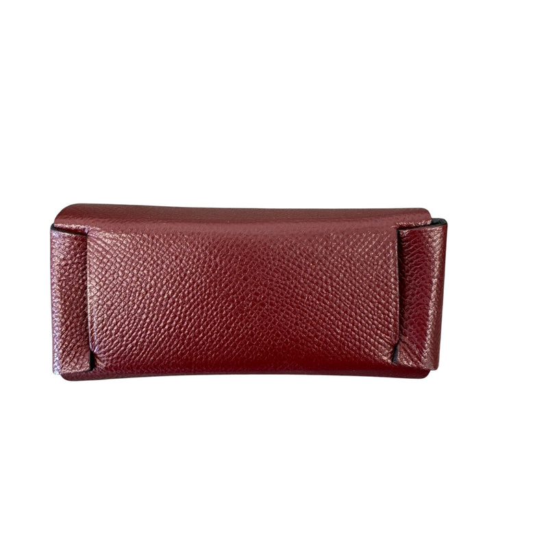 Women's Lipstick Case With Mirror Wallet Red