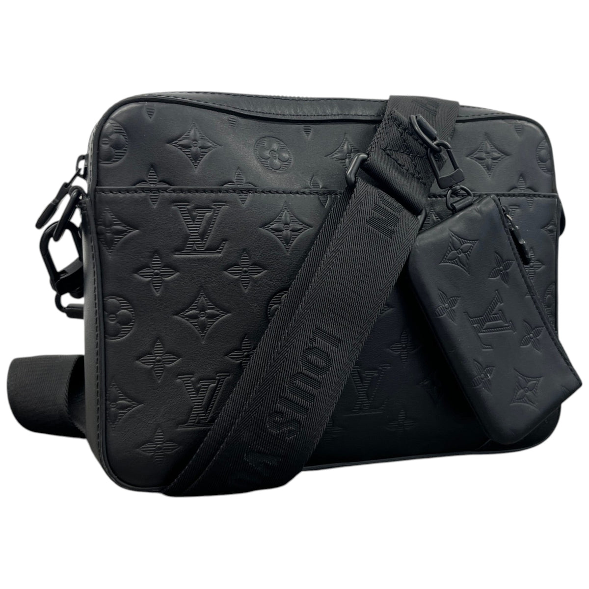 Men's Monogram Shadow Duo Messenger Bag Black - Photo 4