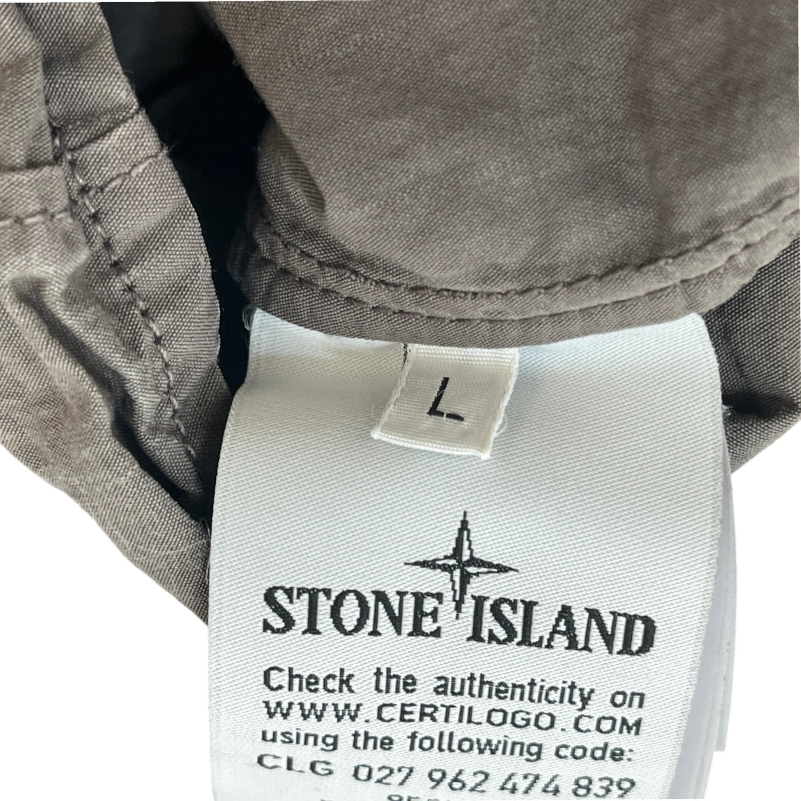 Men's Applique Logo Jacket Grey Size L - Photo 8