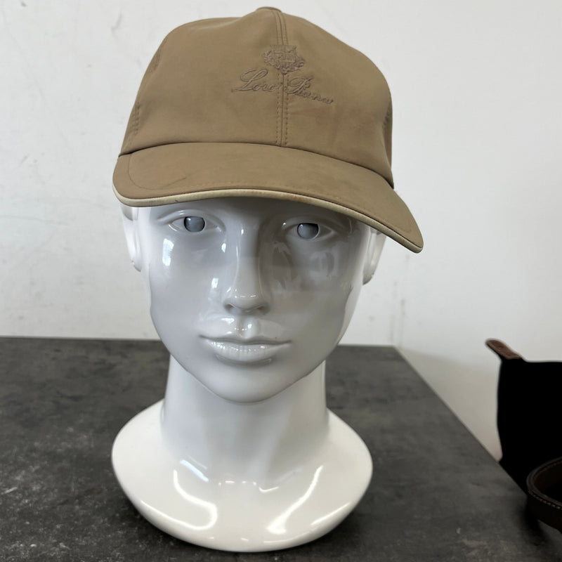 Women's Embroidered Logo Cap Beige Size S