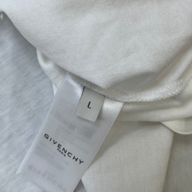 Men's Logo Print T-Shirt White Size L