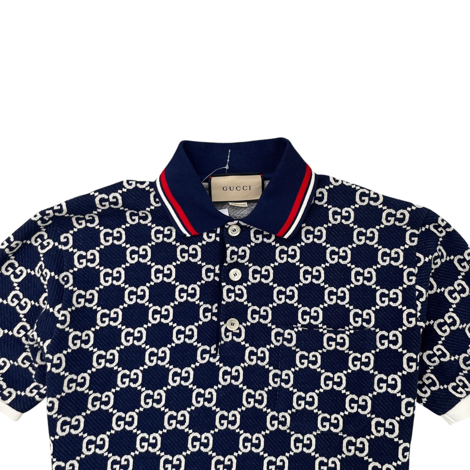 Men's Gg Supreme Polo Shirt Navy Size S - Photo 5