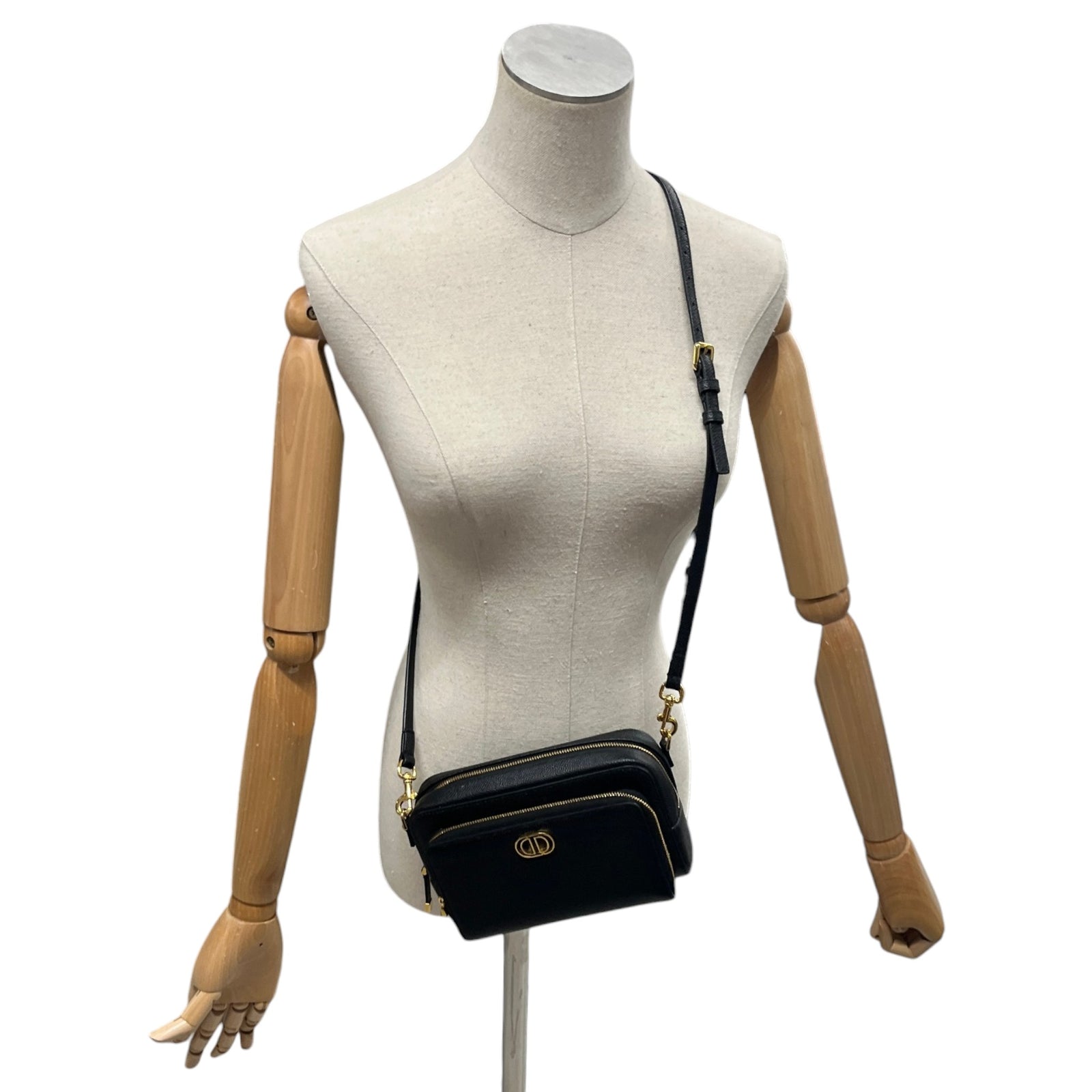 Women's Caro Double Pouch Crossbody Bag Black - Photo 2