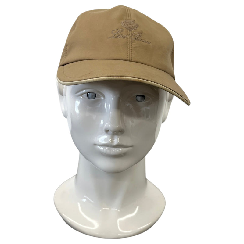 Women's Embroidered Logo Cap Beige Size S