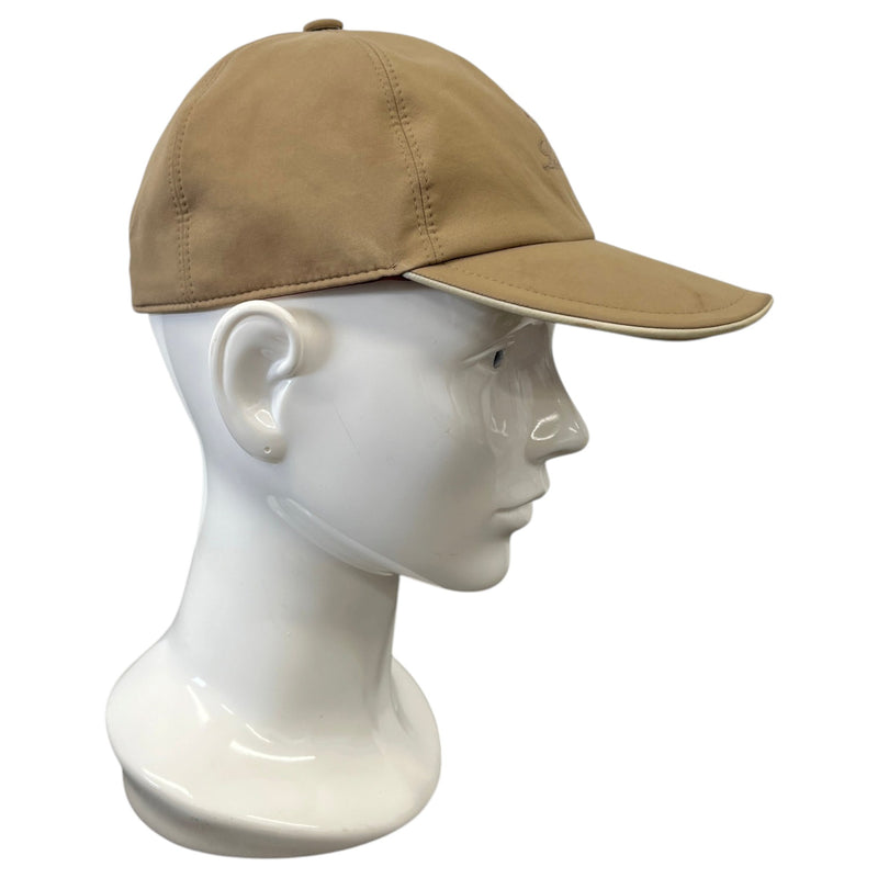 Women's Embroidered Logo Cap Beige Size S