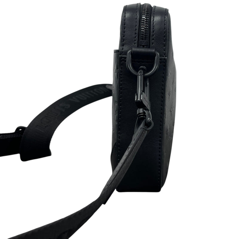 Men's Monogram Shadow Duo Messenger Bag Black