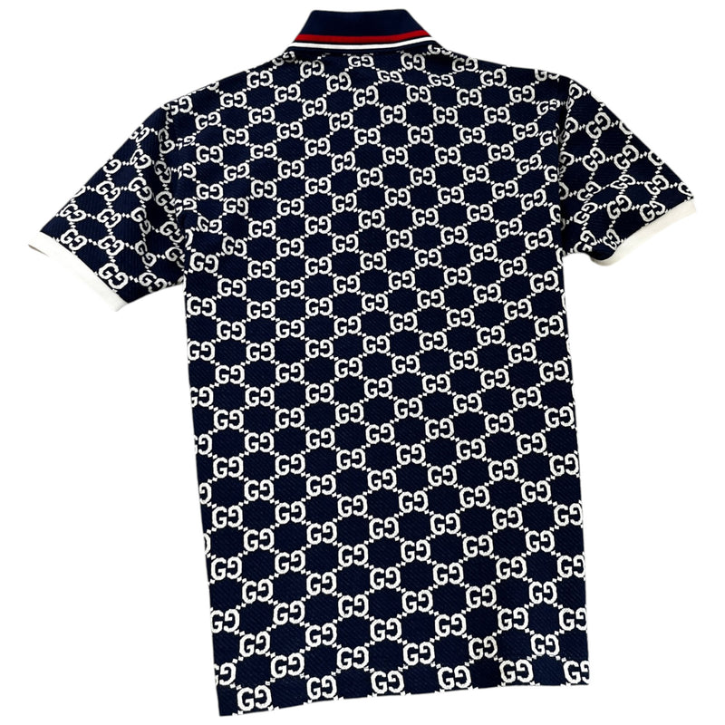 Men's Gg Supreme Polo Shirt Navy Size S