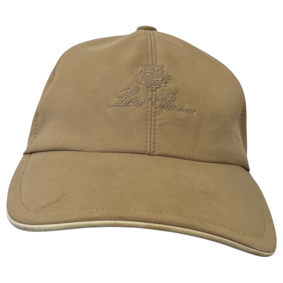 Women's Embroidered Logo Cap Beige Size S - Photo 1