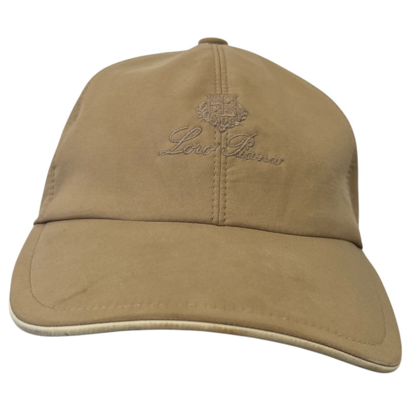 Women's Embroidered Logo Cap Beige Size S