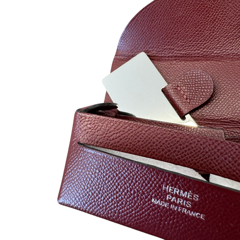 Women's Lipstick Case With Mirror Wallet Red