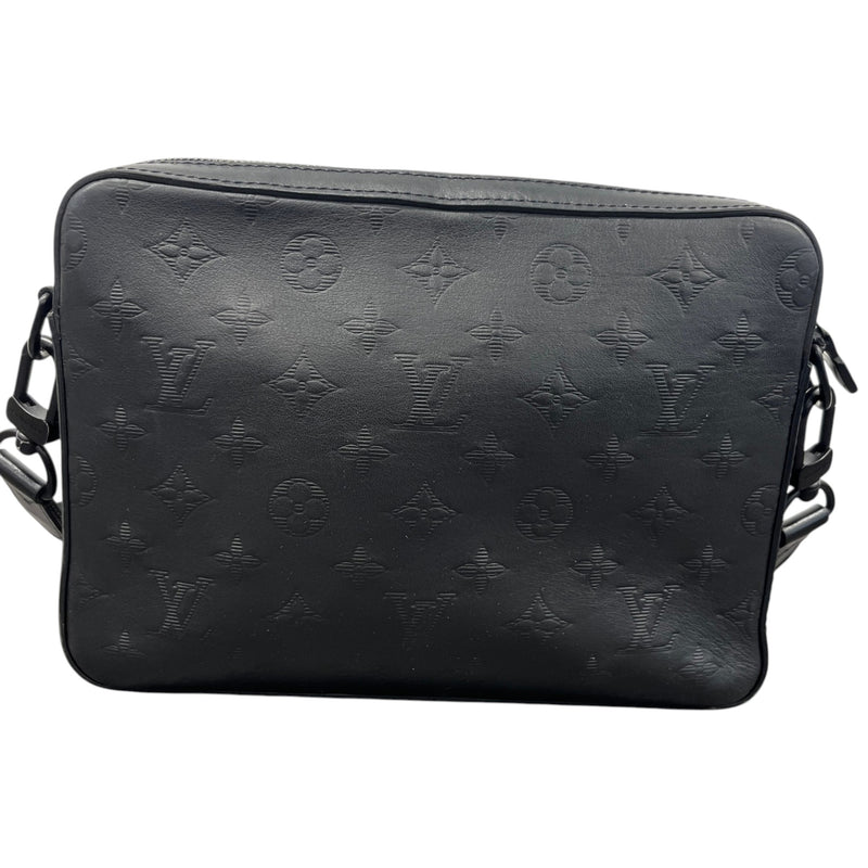 Men's Monogram Shadow Duo Messenger Bag Black