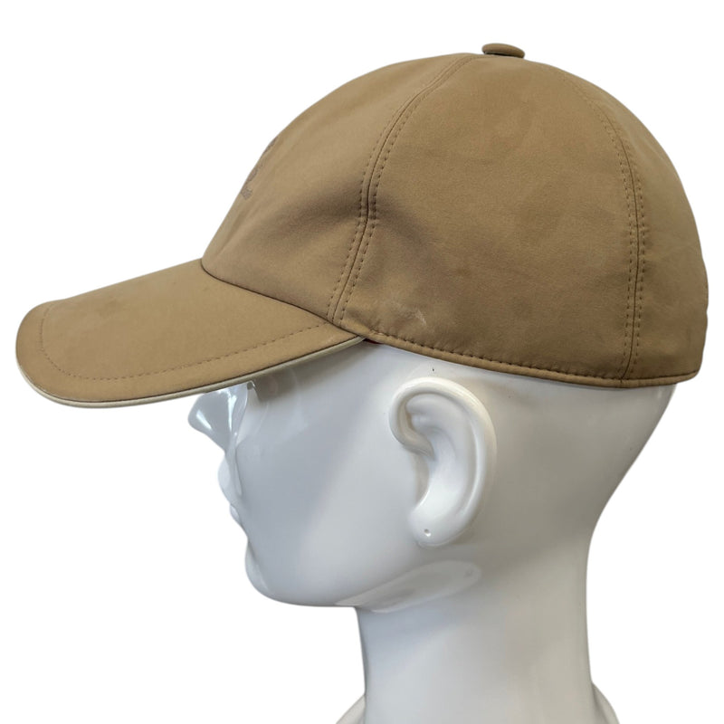 Women's Embroidered Logo Cap Beige Size S