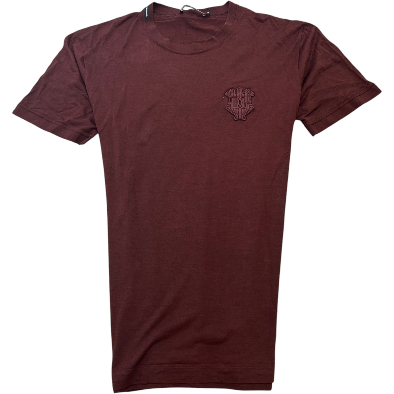 Men's Logo Patch T-Shirt Burgundy Size XL - Photo 1
