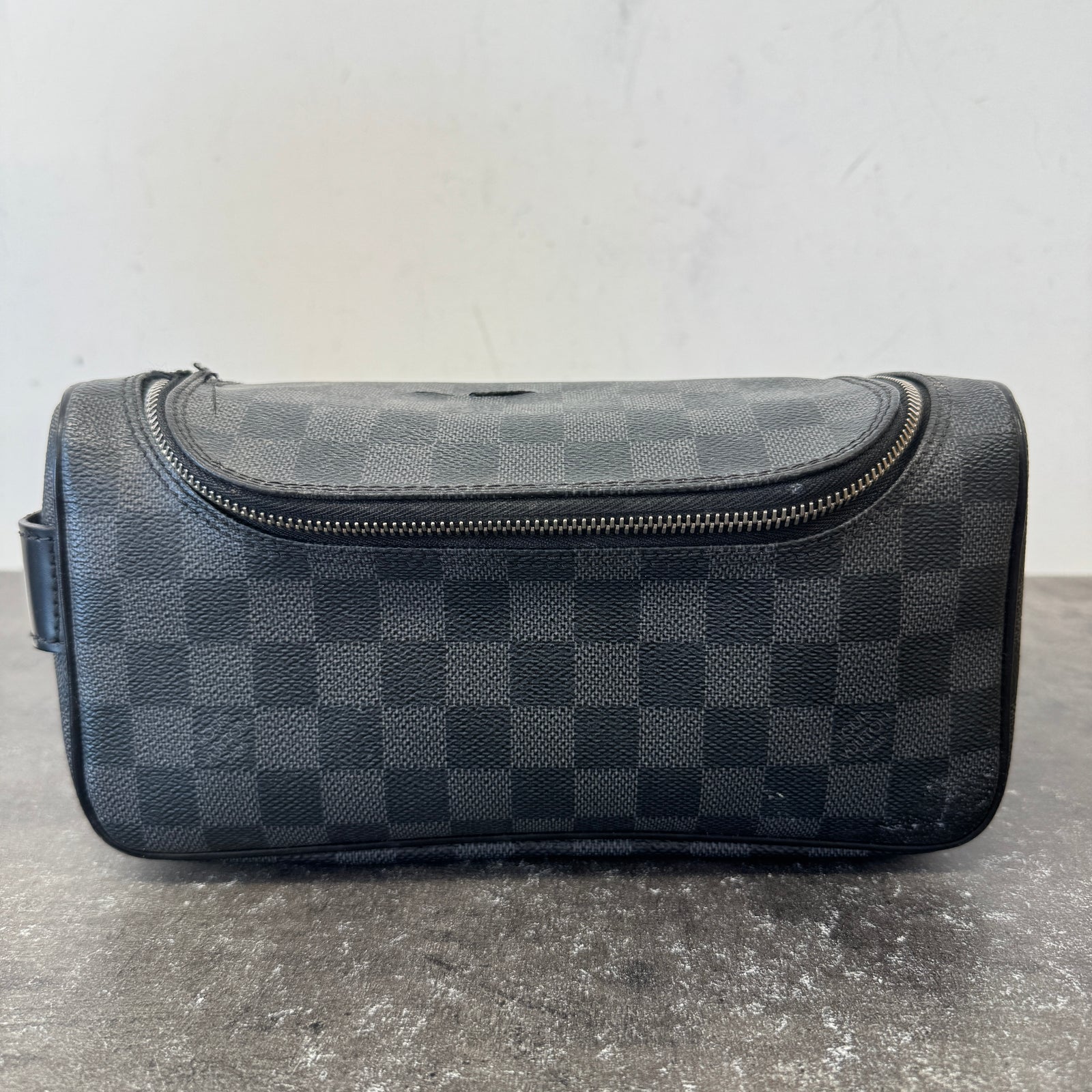 Men's Dopp Kit Damier Graphite Toiletry Bag Black - Photo 12