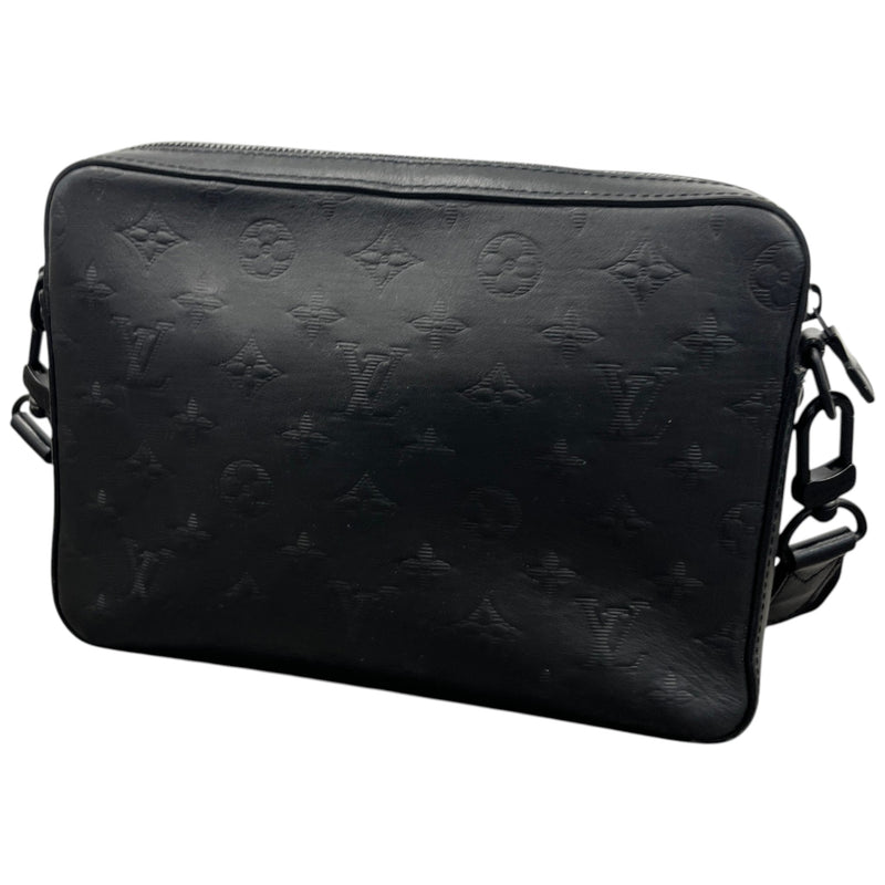 Men's Monogram Shadow Duo Messenger Bag Black