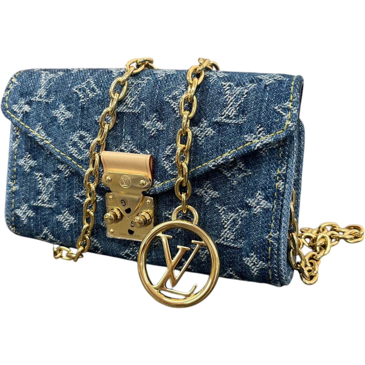 Men's Monogram Denim Pouch Métis Belt Bag Blue - Photo 4