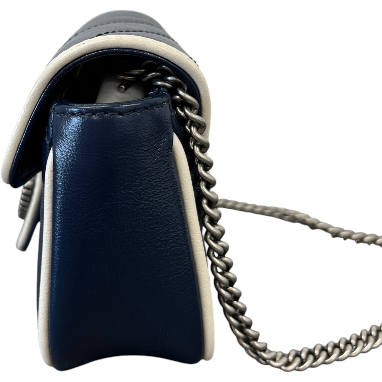 Women's Gg Marmont Mini Bag Navy - Photo 7