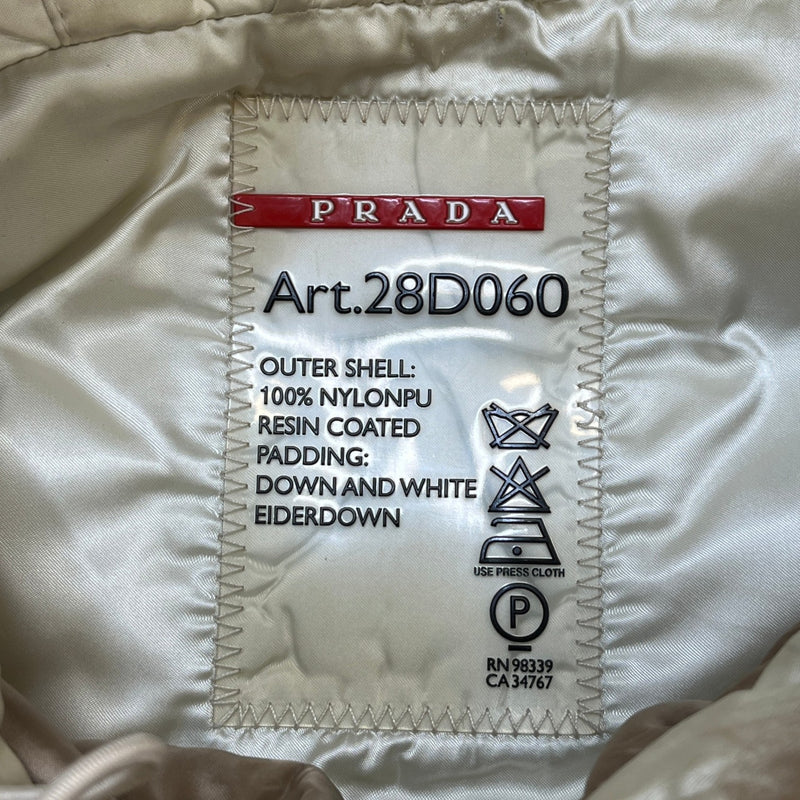 Women's Plaque Logo Down Jacket Gold Size IT 38 / UK 6