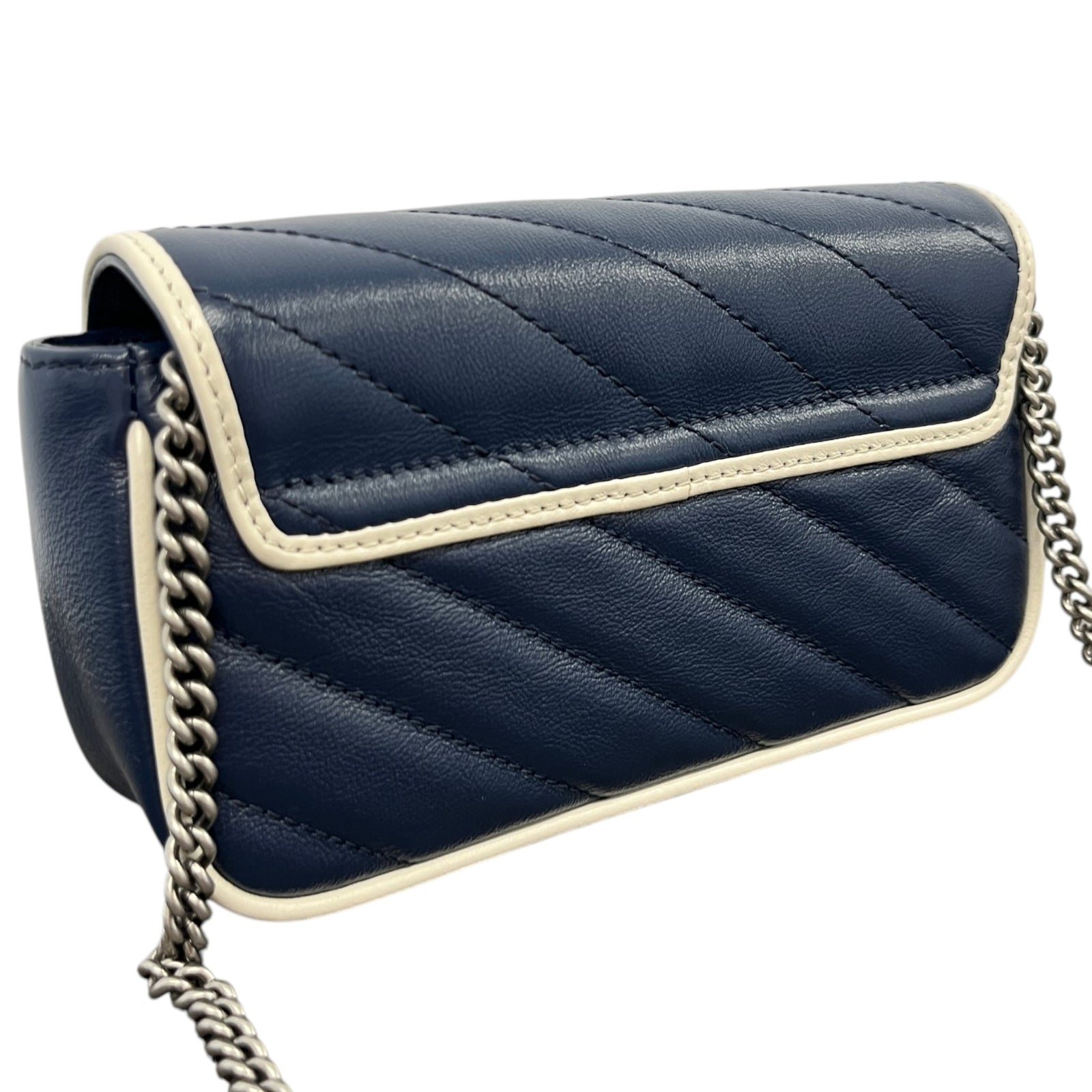 Women's Gg Marmont Mini Bag Navy - Photo 8