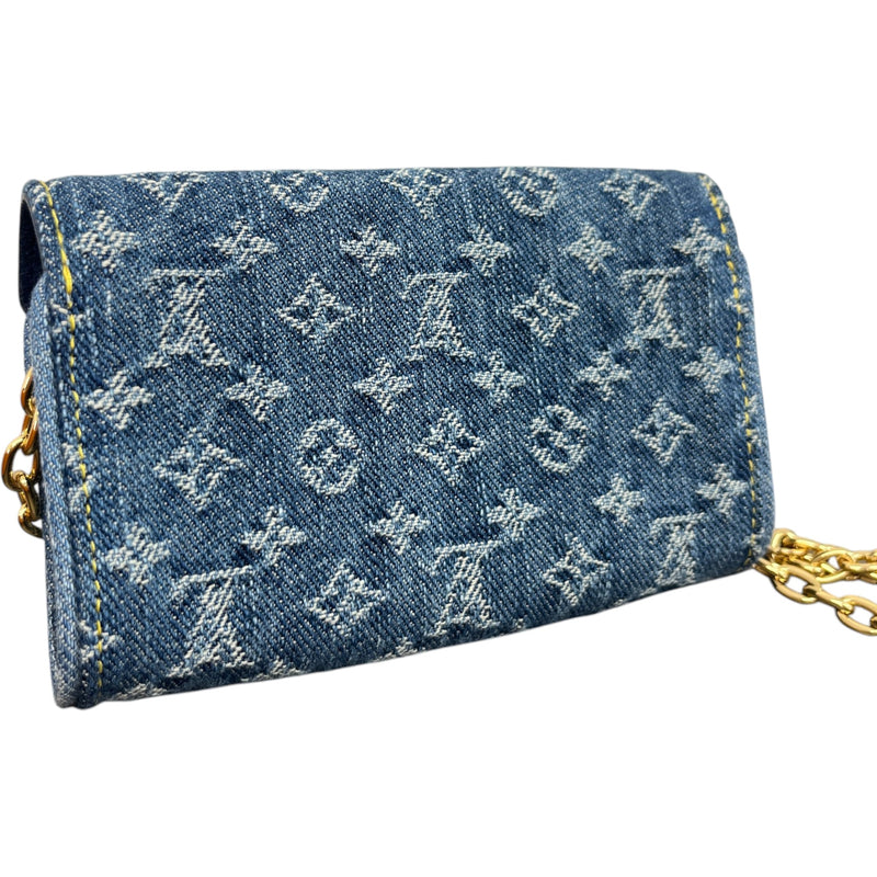 Men's Monogram Denim Pouch Métis Belt Bag Blue