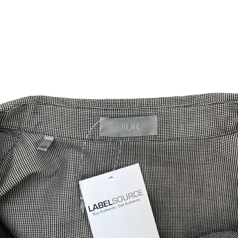 Dior Men's Homme Patterned Long Sleeve Shirt Grey Size S