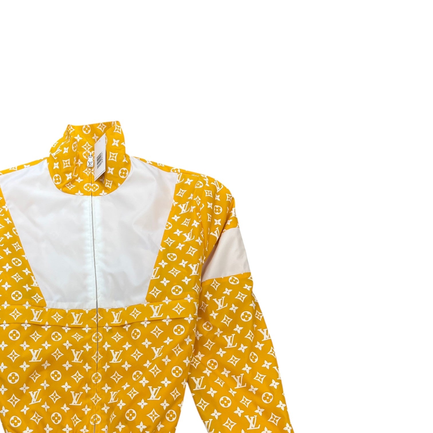 Men's Monogram Embroidered Logo Windbreaker Yellow Size IT 48 / M - Photo 3