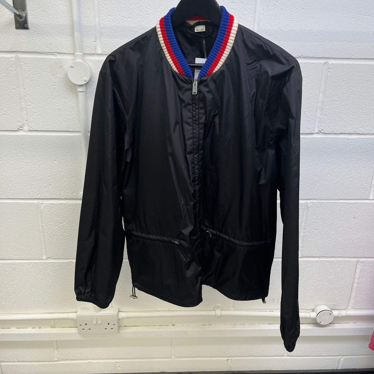 Men's Logo Print Windbreaker Black Size L - Photo 6