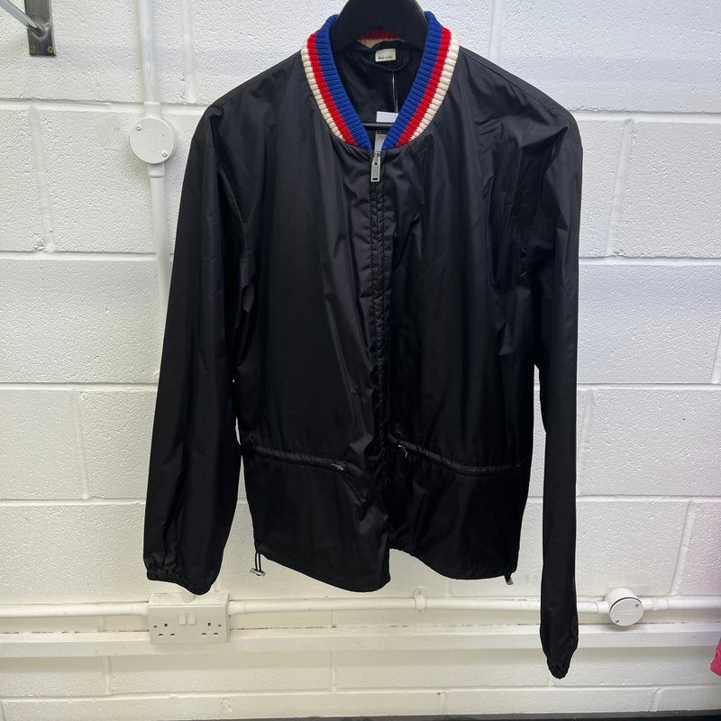 Men's Logo Print Windbreaker Black Size L