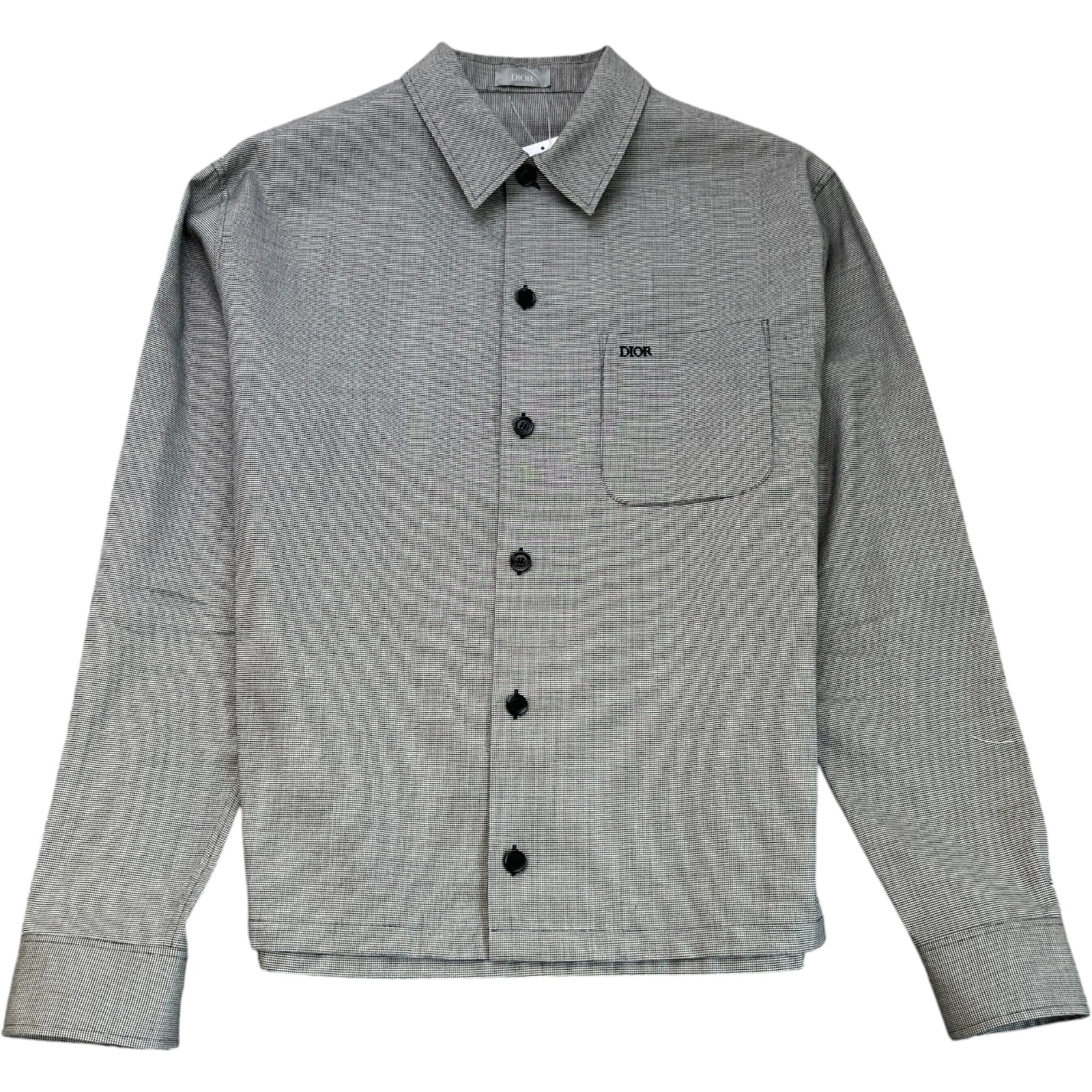 Dior Men's Homme Patterned Long Sleeve Shirt Grey Size S - Photo 1