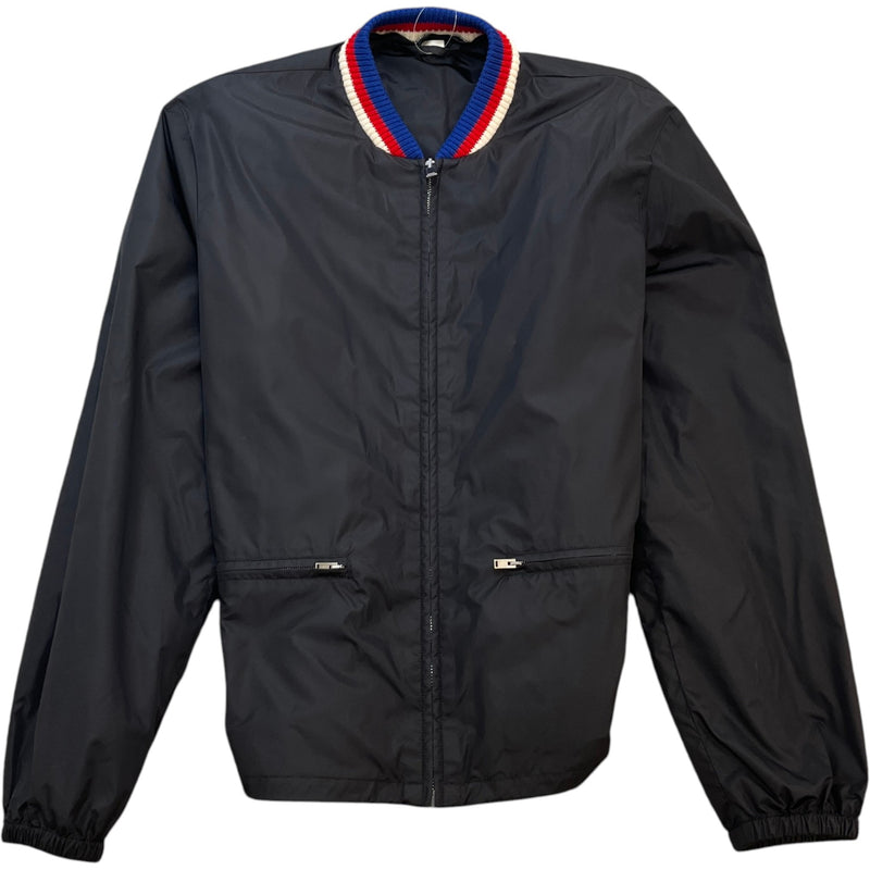 Men's Logo Print Windbreaker Black Size L