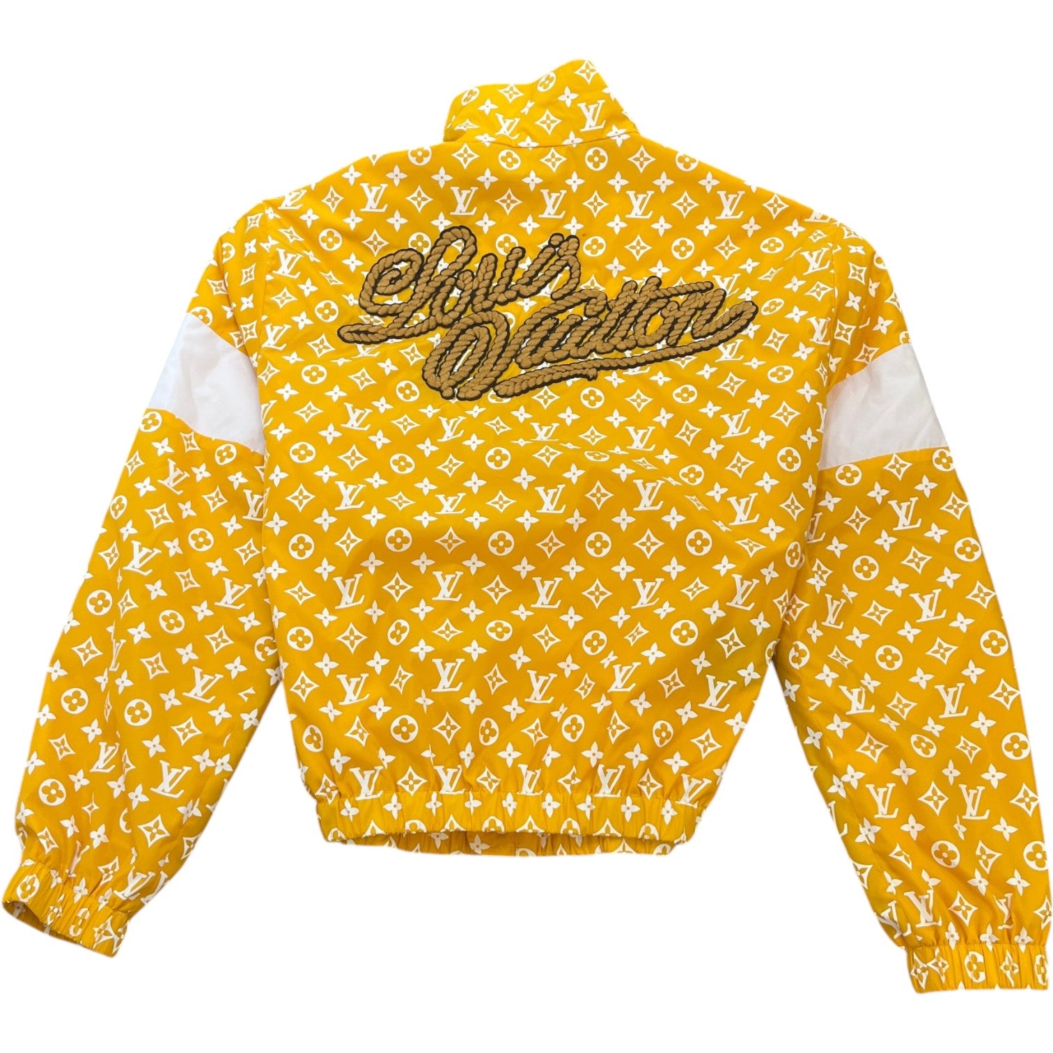 Men's Monogram Embroidered Logo Windbreaker Yellow Size IT 48 / M - Photo 2