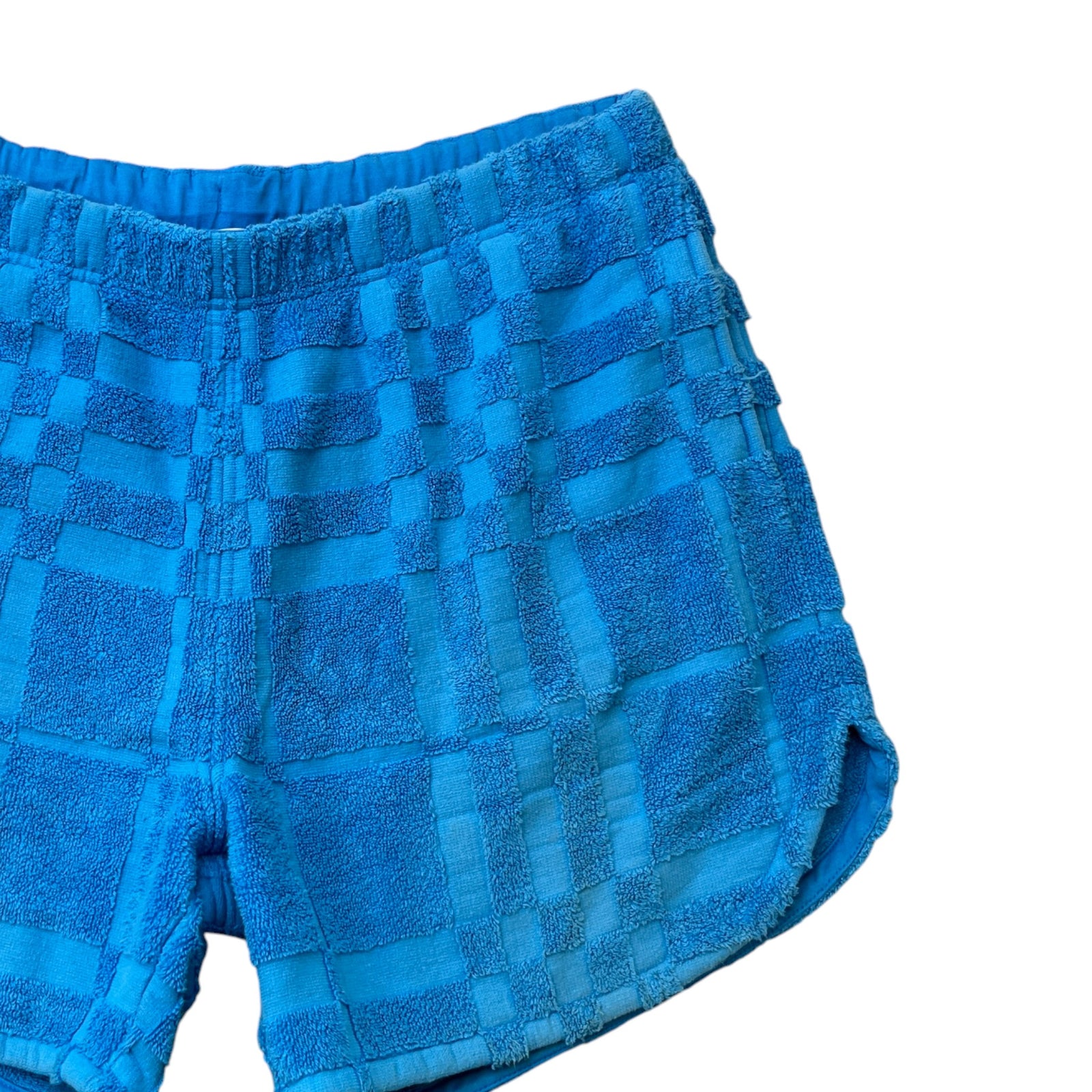 Men's Willesden Mega Check Shorts Blue Size L - Photo 3