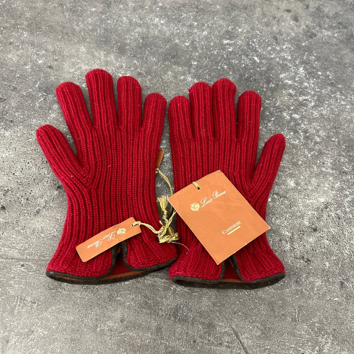 Men's Knit Cashmere Gloves Red - Photo 10