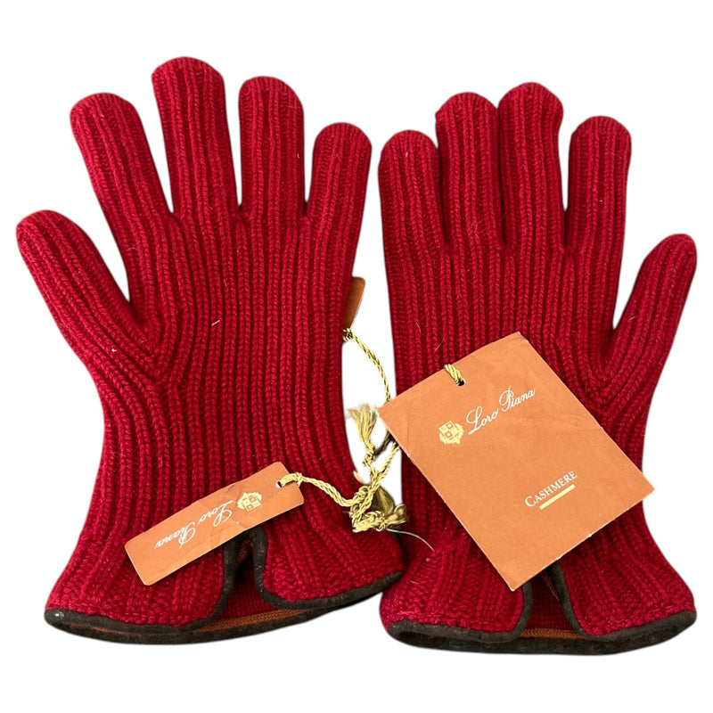 Men's Knit Cashmere Gloves Red